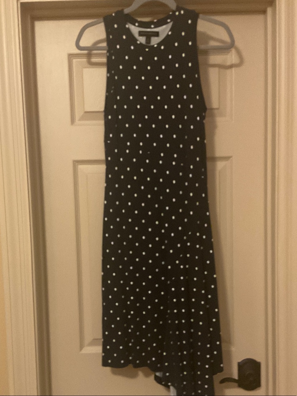 Banana Republic Navy & White Polka Dot Dress | Size: Small